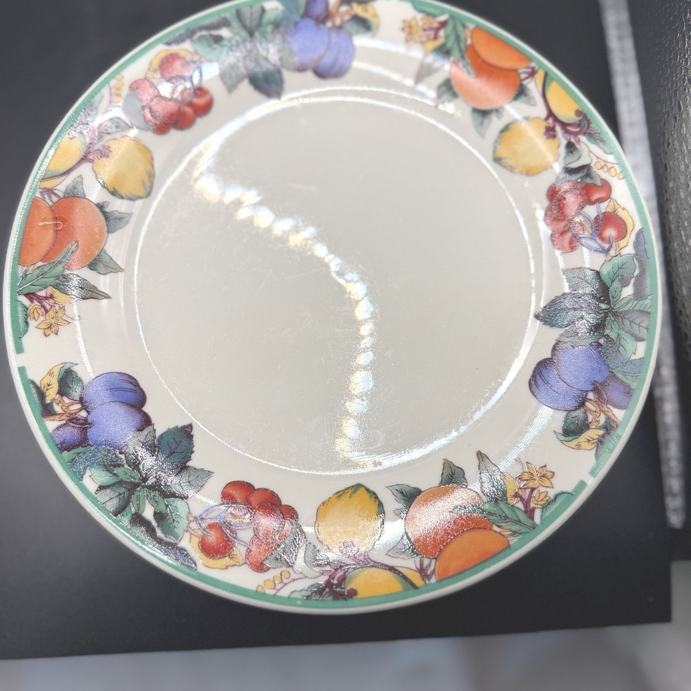 Maplehill Harvest Fruit Stoneware 7.5" Salad Dessert Plate SET OF 4